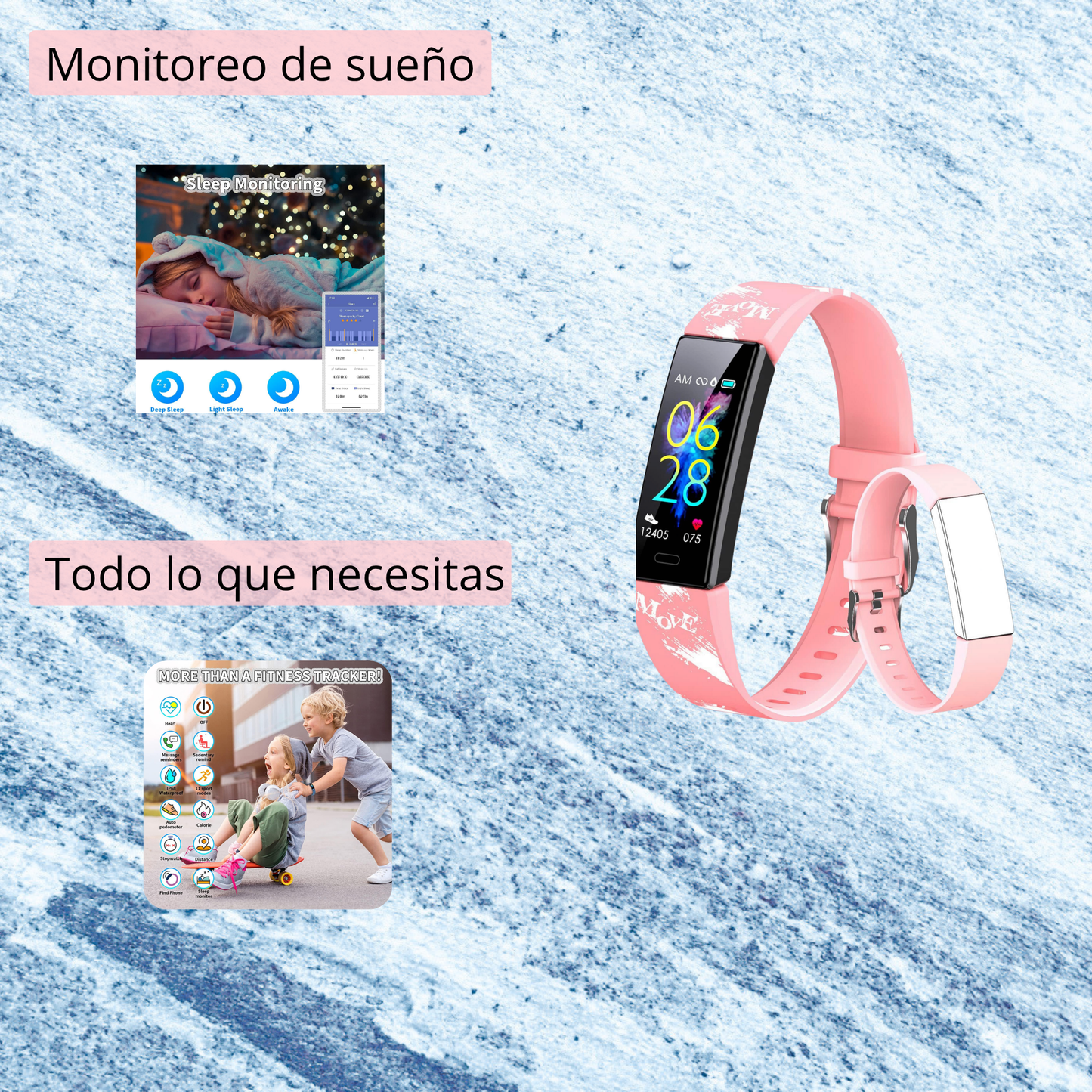 Ferunio Kids Smartwatch — Rastreador de Fitness para Niños de 6-16 Años