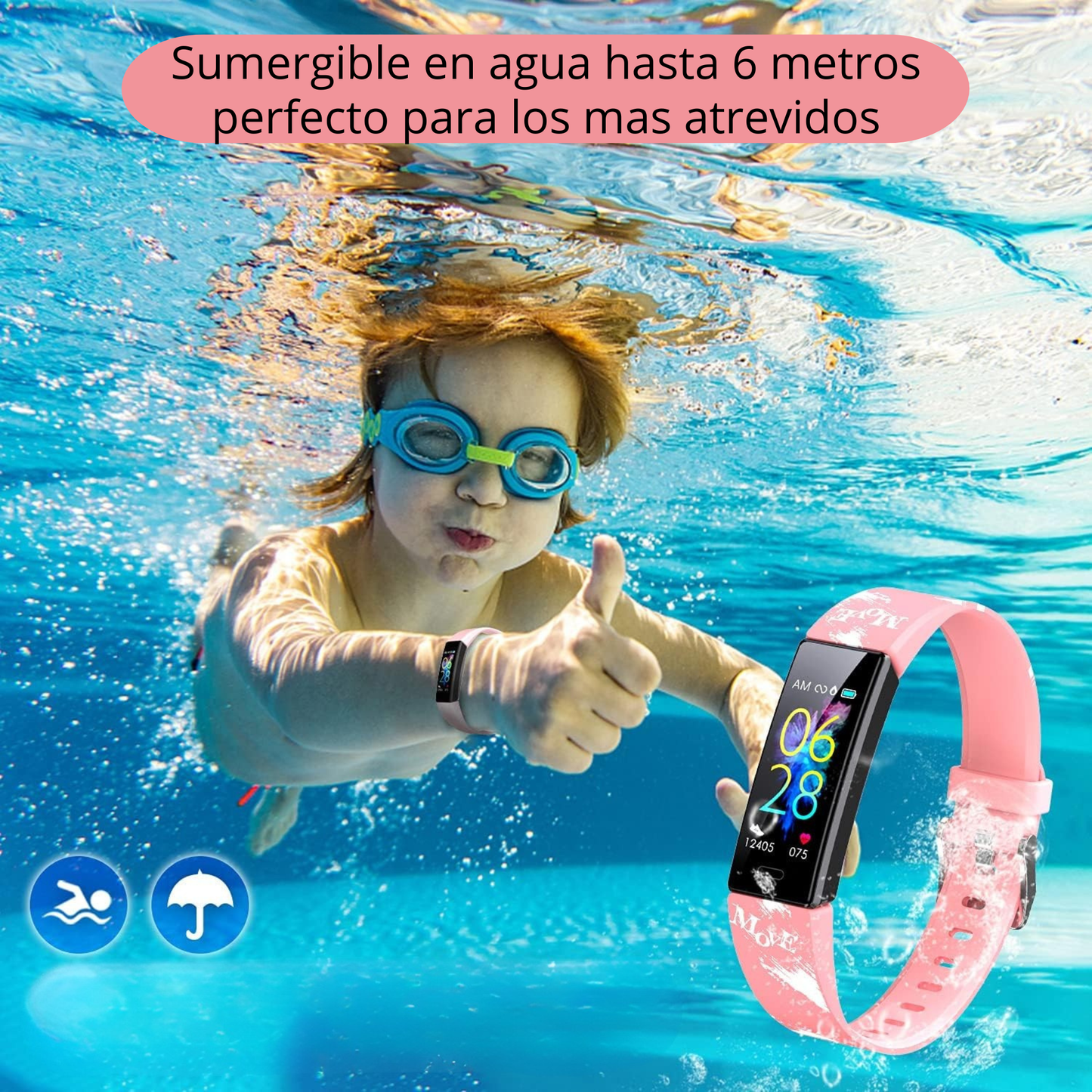 Ferunio Kids Smartwatch — Rastreador de Fitness para Niños de 6-16 Años